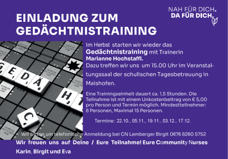 GEDÄCHTNISTRAINING