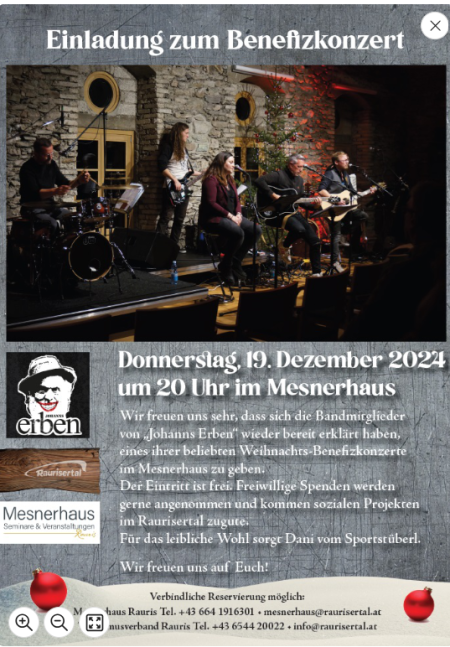 Benefizkonzert „Johanns Erben“. 