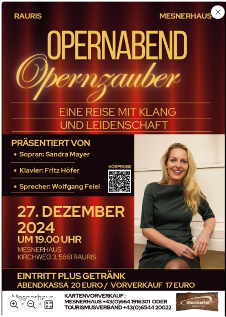 Opernabend mit Sandra Mayer. 